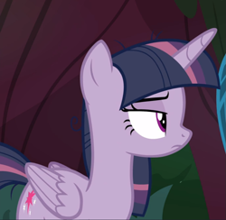 Size: 895x872 | Tagged: safe, screencap, mean twilight sparkle, pony, g4, the mean 6, cropped, female, lidded eyes, solo, unimpressed