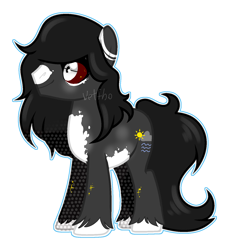 Size: 1418x1547 | Tagged: safe, artist:wetfho, oc, oc only, unnamed oc, earth pony, pony, colored nose, colored sclera, male, obtrusive watermark, simple background, smiling, solo, stallion, unshorn fetlocks, watermark, white background