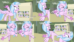 Size: 841x474 | Tagged: safe, artist:super trampoline, edit, edited screencap, editor:super trampoline, screencap, silverstream, g4, 1000 hours in ms paint, crossing the memes, gru's plan, loss (meme), meme, recursion, shitposting, silverstream's plan