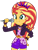 Size: 776x1029 | Tagged: safe, artist:emeraldblast63, adagio dazzle, sunset shimmer, equestria girls, g4, bracelet, clothes, clothes swap, cosplay, costume, headband, jacket, jewelry, leather jacket, microphone, shorts, simple background, spiked headband, spiked wristband, transparent background, wristband