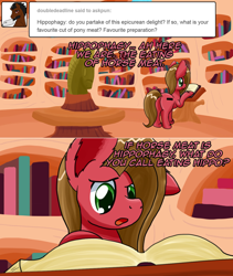 Size: 1162x1376 | Tagged: safe, artist:clouddg, oc, oc only, oc:pun, pony, ask pun, ask, book, solo
