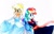 Size: 3620x2322 | Tagged: safe, artist:liaaqila, applejack, rainbow dash, equestria girls, g4, applerella, cinderella, clothes, clothes swap, commission, cosplay, costume, cute, dashabetes, disney, disney princess, dress, dress lift, evening gloves, gloves, gown, high res, jackabetes, long gloves, mulan, petticoat, playing with dress, princess applejack, princess costume, traditional art