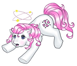 Size: 550x477 | Tagged: safe, sundance, earth pony, pony, g1, circling stars, clumsy, derp, dizzy, ouch