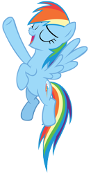 Size: 4899x9326 | Tagged: safe, artist:andoanimalia, rainbow dash, pegasus, pony, g4, tanks for the memories, flying, i'll fly, simple background, transparent background, vector