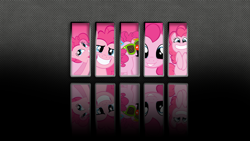Size: 1920x1080 | Tagged: safe, artist:gurugrendo, pinkie pie, earth pony, pony, g4, facial hair, female, glasses, mare, moustache, solo, wallpaper