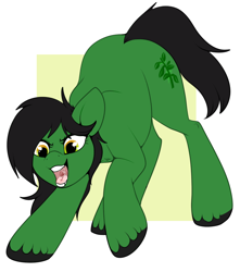 Size: 700x793 | Tagged: safe, artist:lulubell, oc, oc only, oc:brassica, earth pony, pony, earth pony oc, female, hunting, mare, simple background, solo