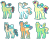 Size: 2008x1616 | Tagged: safe, artist:silviaandart, oc, oc only, earth pony, pegasus, pony, unicorn, cutie mark, earth pony oc, female, horn, magical gay spawn, male, mare, offspring, outline, parent:big macintosh, parent:bow hothoof, parent:braeburn, parent:bright mac, parent:fancypants, parent:filthy rich, parent:fire streak, parent:flash magnus, parent:flash sentry, parent:hoity toity, parent:sky stinger, parent:zephyr breeze, parents:bigsentry, parents:braebreeze, parents:brightbow, parents:filthypants, parents:firetoity, parents:skymagnus, pegasus oc, pony oc, simple background, stallion, transparent background, unicorn oc, wings