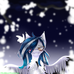 Size: 2000x2000 | Tagged: safe, artist:redheartponiesfan, oc, oc only, oc:marie pixel, pegasus, pony, female, heterochromia, high res, mare, solo