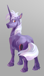 Size: 753x1293 | Tagged: safe, artist:varwing, oc, oc only, oc:purple dusk, pony, unicorn, male, offspring, parent:flash sentry, parent:twilight sparkle, parents:flashlight, solo, stallion