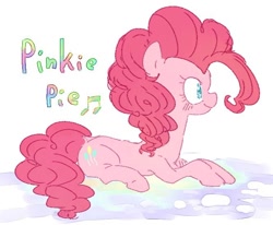 Size: 664x546 | Tagged: safe, artist:nota_mano, pinkie pie, pony, g4, female, prone, solo