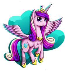 Size: 1024x1152 | Tagged: safe, artist:eccopigment, artist:parclytaxel, princess cadance, alicorn, pony, g4, cutie mark background, female, mare, signature, simple background, smiling, solo, spread wings, transparent background, wings