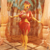 Size: 3840x3840 | Tagged: safe, artist:bckiwi, saffron masala, unicorn, anthro, plantigrade anthro, g4, 3d, barefoot, belly dancer, big breasts, blender, blushing, bracelet, breasts, busty saffron masala, clothes, dress, ear piercing, earring, feet, female, freckles, hairband, high res, horn, jewelry, looking at you, midriff, nail polish, necklace, not sfm, piercing, solo, veil, wide hips