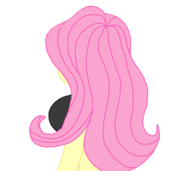 Size: 768x768 | Tagged: safe, artist:jilly, fluttershy, equestria girls, g4, big breasts, breasts, busty fluttershy, clothes, female, hidden eyes, hidden face, huge breasts, short shirt, simple background, solo, transparent background