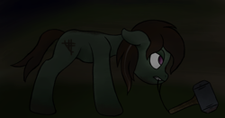 Size: 1024x537 | Tagged: safe, artist:ahorseofcourse, oc, oc only, earth pony, pony, hammer