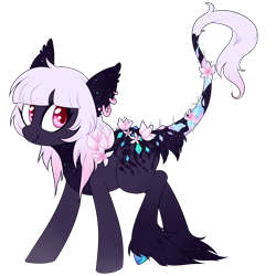Size: 2000x2000 | Tagged: safe, artist:glitterring, oc, oc only, earth pony, pony, ear piercing, earring, earth pony oc, female, flower, flower in hair, high res, hoof fluff, hoof polish, jewelry, leonine tail, mare, piercing, simple background, smiling, solo, transparent background