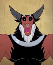 Size: 233x285 | Tagged: safe, screencap, lord tirek, centaur, the most evil q&a ever, g4, cropped, cute, instagram, looking at you, male, nose piercing, nose ring, open mouth, piercing, septum piercing, smiling, smiling at you, solo, tirebetes, when he smiles