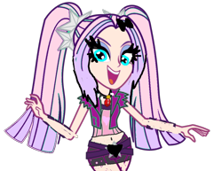 Size: 1016x786 | Tagged: safe, artist:cutiekittehmeow, color edit, edit, aria blaze, oc, oc only, human, equestria girls, g4, 1000 hours in ms paint, colored, disguise, disguised siren, female, recolor, simple background, siren oc, solo, transparent background