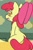 Size: 1231x1855 | Tagged: safe, artist:steelsoul, apple bloom, earth pony, pony, g4, adorabloom, bloom butt, bow, butt, cute, female, filly, looking at you, looking back, looking back at you, open mouth, plot, room, sitting, solo, wingding eyes