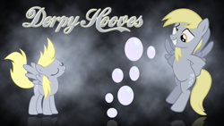 Size: 1920x1080 | Tagged: artist needed, source needed, safe, edit, derpy hooves, pegasus, pony, cutie mark, female, mare, solo, text, wallpaper, wallpaper edit