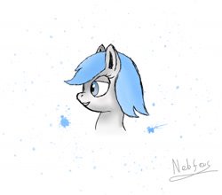 Size: 1840x1616 | Tagged: safe, artist:nebulafactory, pony, bust, drawing, female, portrait, practice drawing, side view, simple background, solo, white background