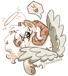 Size: 1280x1436 | Tagged: safe, artist:virtualkidavenue, oc, oc only, pegasus, pony, horns, solo