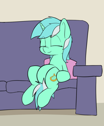 Size: 914x1106 | Tagged: safe, artist:whiskeypanda, lyra heartstrings, pony, unicorn, g4, couch, eyes closed, female, furniture, mare, meme, pillow, simple background, sitting, sitting lyra, sleeping, solo