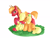 Size: 4000x3000 | Tagged: safe, artist:drtuo4, artist:jbond, color edit, edit, apple bloom, applejack, big macintosh, earth pony, pony, g4, accessory swap, adorabloom, apple siblings, apple sisters, brother and sister, chest fluff, colored, coloring, cute, family, female, filly, foal, high res, jackabetes, laughing, macabetes, male, mare, painting, siblings, silly, silly pony, simple background, sisters, smiling, squishy cheeks, stallion, tongue out, trio, white background