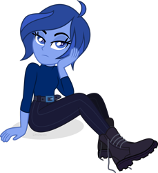 Size: 1920x2093 | Tagged: safe, artist:limedazzle, oc, oc only, oc:janey, equestria girls, g4, boots, clothes, equestria girls-ified, female, pants, shirt, shoes, show accurate, simple background, solo, transparent background, vector