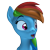 Size: 2000x2000 | Tagged: safe, artist:psfmer, rainbow dash, pony, g4, 3d, emote, faic, female, high res, meme, open mouth, pogchamp, ponified meme, revamped ponies, simple background, solo, source filmmaker, transparent background