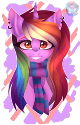 Size: 834x1296 | Tagged: safe, artist:paintpalet35, oc, oc only, oc:sparkie, pony, unicorn, abstract background, bust, female, mare, simple background, solo, transparent background