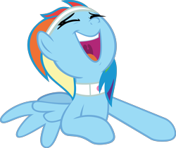 Size: 8277x6963 | Tagged: safe, artist:orbitalxd, rainbow dash, pegasus, pony, deep tissue memories, g4, my little pony: friendship is forever, cute, dashabetes, laughing, simple background, solo, spa pony rainbow dash, transparent background, uvula, vector