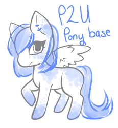 Size: 626x678 | Tagged: safe, artist:qtpie-adopts, oc, oc only, pegasus, pony, base, ear piercing, earring, jewelry, pegasus oc, piercing, simple background, solo, white background, wings