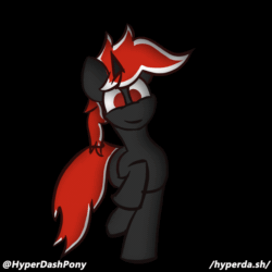 Size: 1200x1200 | Tagged: safe, artist:hyper dash, part of a set, oc, oc only, oc:blank shade, pony, unicorn, animated, black background, commission, simple background, solo, ych result