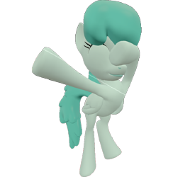 Size: 702x720 | Tagged: safe, artist:topsangtheman, spring melody, sprinkle medley, pegasus, pony, g4, 3d, bipedal, dab, simple background, solo, source filmmaker, transparent background