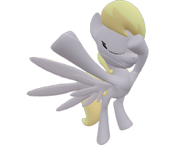Size: 872x720 | Tagged: safe, artist:topsangtheman, cloud kicker, pegasus, pony, g4, 3d, dab, female, simple background, solo, source filmmaker, transparent background