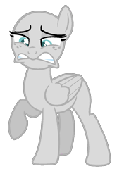 Size: 725x1089 | Tagged: safe, artist:chanour-bases, oc, oc only, pegasus, pony, g4, bald, base, disgusted, freckles, pegasus oc, raised hoof, smiling, solo, wings