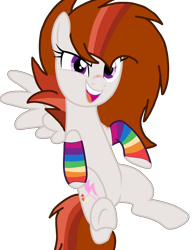 Size: 2286x2934 | Tagged: safe, artist:circuspaparazzi5678, oc, oc only, oc:dusky blitz, pegasus, pony, base used, clothes, cutie mark, high res, rainbow socks, simple background, socks, solo, striped socks, transparent background