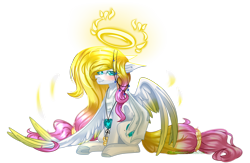 Size: 4000x2600 | Tagged: safe, artist:redheartponiesfan, oc, oc only, oc:angel light, pegasus, pony, colored wings, colored wingtips, female, halo, mare, simple background, solo, transparent background