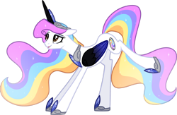 Size: 1280x832 | Tagged: safe, artist:helenosprime, oc, oc only, oc:helenos, alicorn, pony, colored wings, concave belly, female, long legs, mare, simple background, slender, solo, tall, thin, transparent background, wings