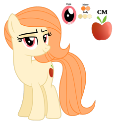 Size: 1280x1402 | Tagged: safe, artist:cindystarlight, oc, oc only, oc:sweet apple, earth pony, pony, female, mare, simple background, solo, transparent background