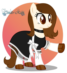 Size: 1280x1390 | Tagged: safe, artist:mint-light, artist:tenderrain-art, oc, oc only, oc:lillie, earth pony, pony, base used, clothes, dress, female, mare, simple background, solo, transparent background