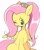 Size: 1011x1144 | Tagged: safe, artist:10uhh, fluttershy, pegasus, pony, g4, :3, alternate hairstyle, cute, female, flower, flower in hair, mare, no pupils, one eye closed, ponytail, shyabetes, simple background, sitting, solo, white background, wink