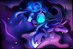 Size: 2854x1932 | Tagged: safe, artist:extramagnum, princess luna, alicorn, pony, g4, crying, curved horn, female, horn, solo