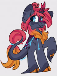 Size: 3054x4072 | Tagged: safe, artist:spoopygander, oc, oc:obsidia flame, kirin, cute, female, looking at you, mare, simple background, white background