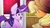 Size: 1600x900 | Tagged: safe, artist:sheillyde, applejack, starlight glimmer, earth pony, pony, g4, harvesting memories, my little pony: friendship is forever, alternate hairstyle, chest fluff, curved horn, deviantart watermark, duo, ear fluff, female, horn, mare, obtrusive watermark, open mouth, scene interpretation, starlight sparkle, sweet apple acres, watermark