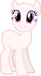 Size: 668x1225 | Tagged: safe, artist:darkpinkmonster, oc, oc only, earth pony, pony, bald, base, earth pony oc, eyes closed, grin, simple background, smiling, solo, transparent background