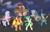 Size: 4096x2650 | Tagged: safe, alternate version, artist:marblefang, gallus, ocellus, sandbar, silverstream, smolder, yona, changeling, dragon, griffon, hippogriff, pony, yak, g4, bass drum, bass guitar, bipedal, concert, cute, diaocelles, diastreamies, drum kit, drums, electric guitar, europe (band), gallabetes, guitar, keyboard, musical instrument, rock (music), sandabetes, smoke, smolderbetes, stage, student six, the final countdown, yonadorable