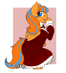 Size: 475x524 | Tagged: artist needed, safe, oc, oc only, oc:cold front, pegasus, pony, clothes, crossdressing, dress, lolita fashion, male