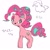 Size: 1200x1200 | Tagged: safe, artist:bataonity, pinkie pie, earth pony, pony, g4, cute, diapinkes, female, japanese, mare, open mouth, simple background, solo, white background
