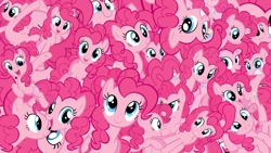 Size: 1920x1080 | Tagged: safe, artist:ponyphile, edit, pinkie pie, earth pony, pony, g4, too many pinkie pies, clone, female, mare, multeity, pink, pinkie clone, so much pink, too much pink energy is dangerous, vector, wallpaper, wallpaper edit